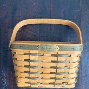 Longaberger Woven Basket with Handle 2001
